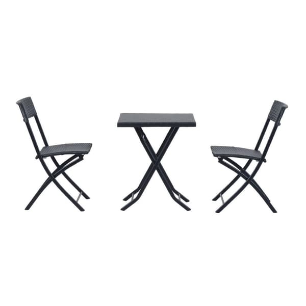 Rootz Havemøbelsæt - Sort - Metal, Pe, Polyrattan - 23,62 cm x 23,62 cm x 28,34 cm