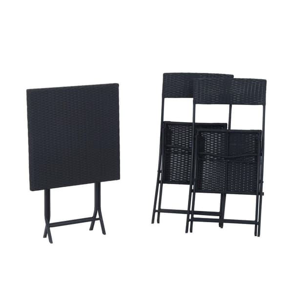 Rootz Havemøbelsæt - Sort - Metal, Pe, Polyrattan - 23,62 cm x 23,62 cm x 28,34 cm