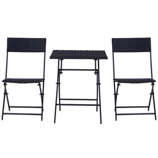 Rootz Havemøbelsæt - Sort - Metal, Pe, Polyrattan - 23,62 cm x 23,62 cm x 28,34 cm