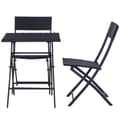 Miniatyrbillede 1 af 11: Rootz Havemøbelsæt - Sort - Metal, Pe, Polyrattan - 23,62 cm x 23,62 cm x 28,34 cm