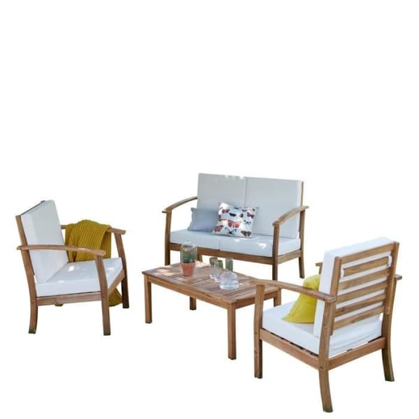 Wilsa Garden 4-sits trädgårdsmöbler i akaciaträ