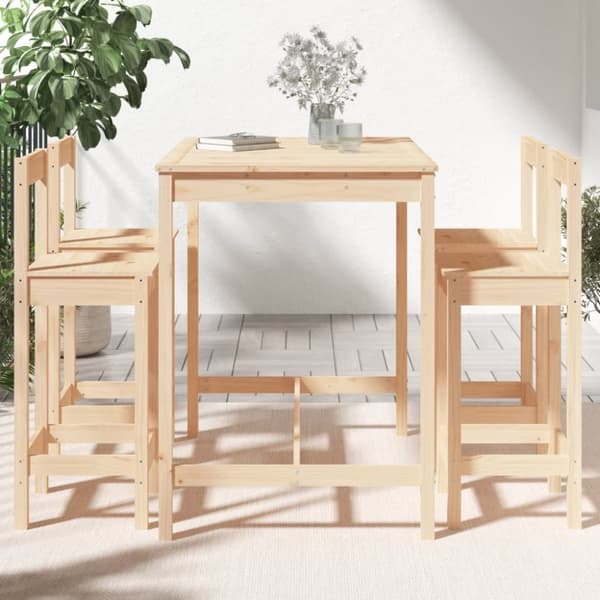 vidaXL Hagebarsett 5 deler heltre furu