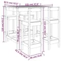Miniatyrbilde 10 av 10: vidaXL Hagebarsett 5 deler heltre furu