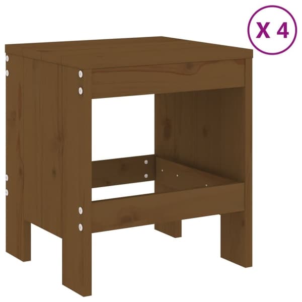 vidaXL Hagespisestue 5 deler honningbrun heltre furu