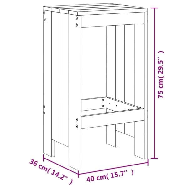 vidaXL Hagebarsett 9 deler hvit heltre furu