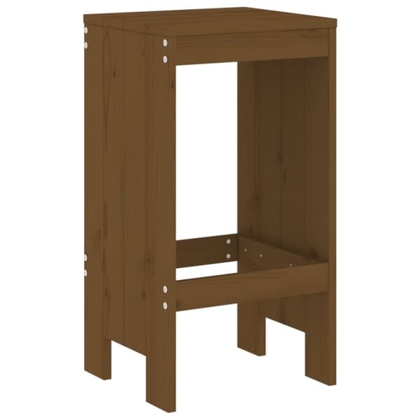 vidaXL Hagebarsett 7 deler honningbrun heltre furu
