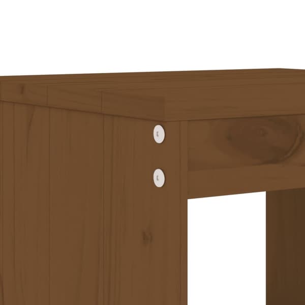 vidaXL Hagebarsett 7 deler honningbrun heltre furu