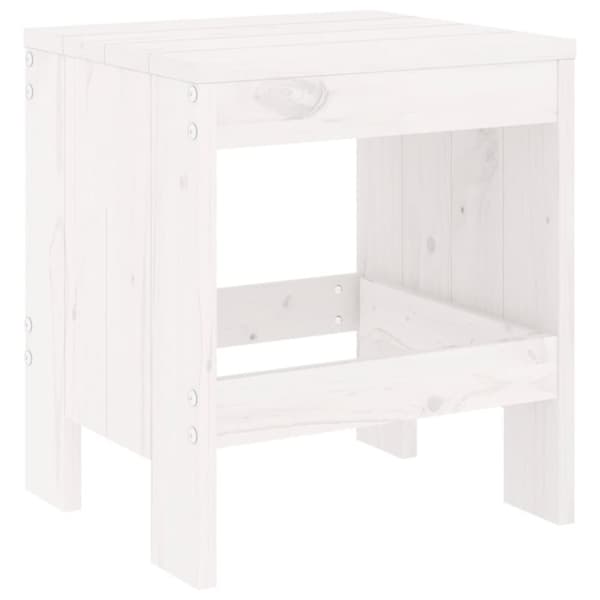 vidaXL Hagespisestue 5 deler hvit heltre furu
