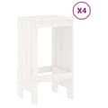 Miniatyrbilde 3 av 10: vidaXL Hagebarsett 5 deler hvit heltre furu