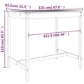 Miniatyrbilde 9 av 10: vidaXL Hagebarsett 5 deler hvit heltre furu