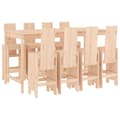 Miniatyrbilde 2 av 10: vidaXL Hagebarsett 9 deler heltre furu