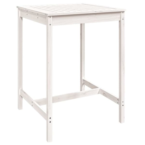 vidaXL Hagebarsett 5 deler hvit heltre furu