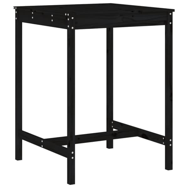 vidaXL Hagebarsett 3 deler svart heltre furu