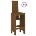 Miniatyrbilde 3 av 10: vidaXL Hagebarsett 9 deler honningbrun heltre furu