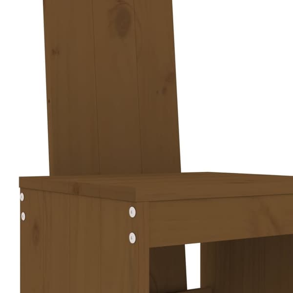vidaXL Hagebarsett 7 deler honningbrun heltre furu