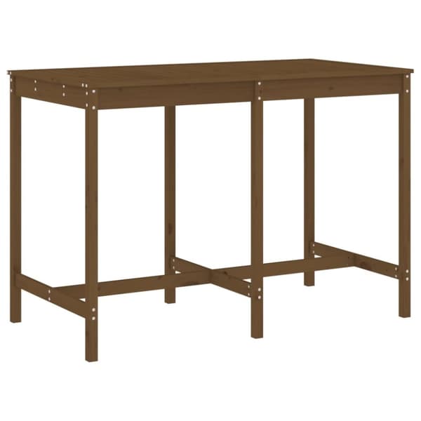 vidaXL Hagebarsett 7 deler honningbrun heltre furu