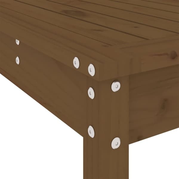 vidaXL Hagebarsett 7 deler honningbrun heltre furu