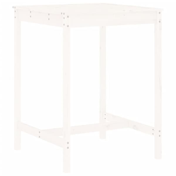vidaXL Hagebarsett 3 deler hvit heltre furu