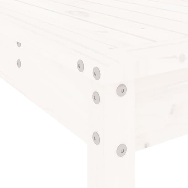 vidaXL Hagebarsett 3 deler hvit heltre furu