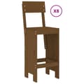 Miniatyrbilde 3 av 10: vidaXL Hagebarsett 9 deler honningbrun heltre furu