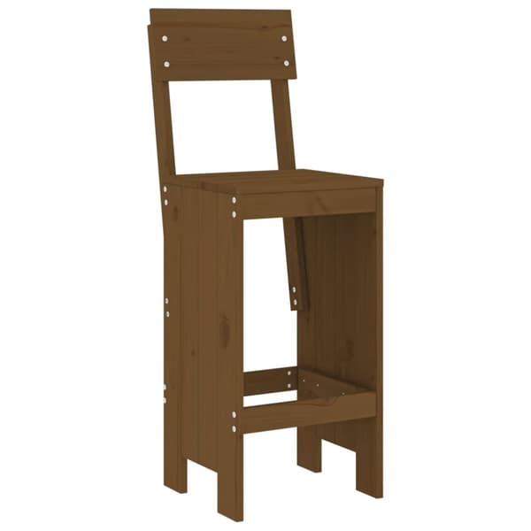 vidaXL Hagebarsett 9 deler honningbrun heltre furu