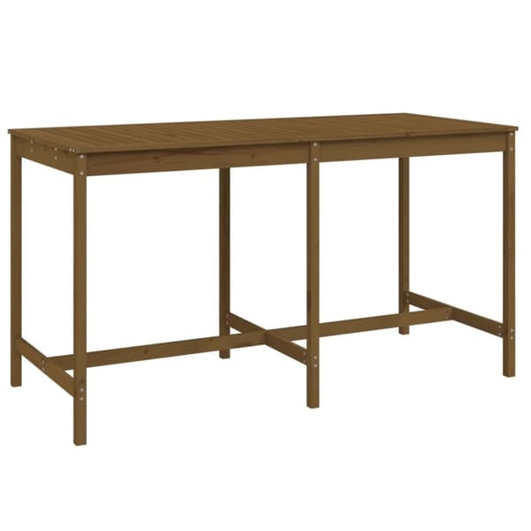 vidaXL Hagebarsett 9 deler honningbrun heltre furu