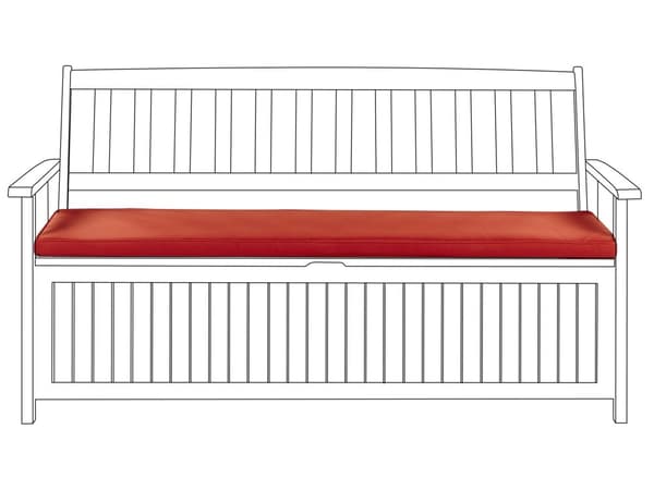 Sittdyna för utomhusbruk Röd Polyester Vattenavvisande Bänkdyna 45 x 148 cm Trädgård