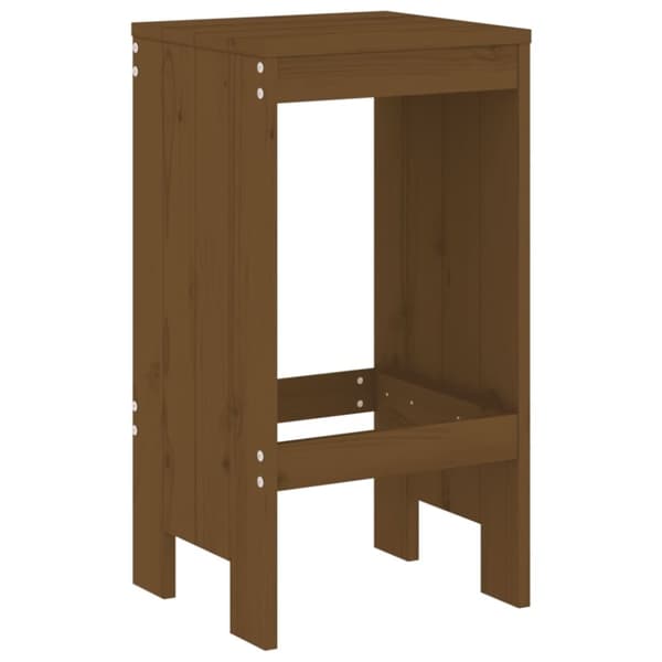vidaXL Hagebarsett 5 deler honningbrun heltre furu