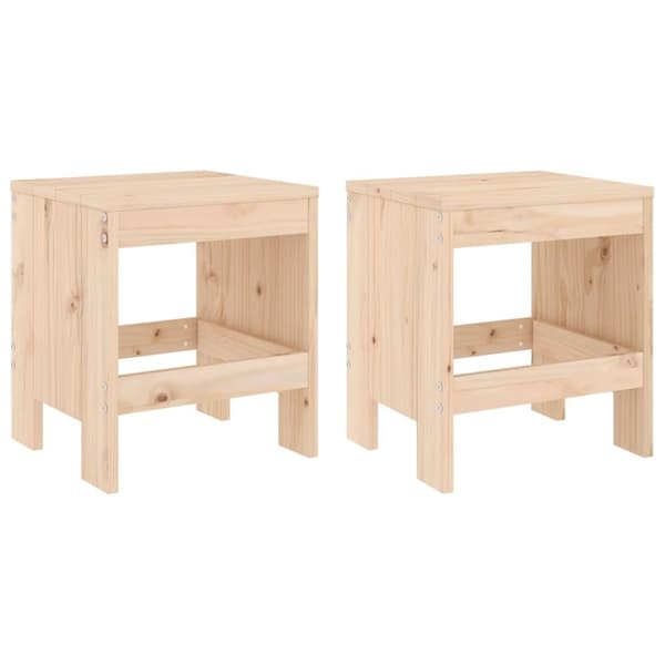 vidaXL Caféset 3 delar massiv furu