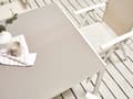 Miniatyrbilde 4 av 11: 7-delt hagespisesett Beige pulverlakkert aluminiumsramme og spisebord i textilene med 6 sammenleggbare stoler Moderne design