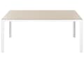 Miniatyrbilde 6 av 11: 7-delt hagespisesett Beige pulverlakkert aluminiumsramme og spisebord i textilene med 6 sammenleggbare stoler Moderne design