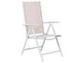 Miniatyrbilde 7 av 11: 7-delt hagespisesett Beige pulverlakkert aluminiumsramme og spisebord i textilene med 6 sammenleggbare stoler Moderne design