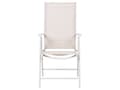 Miniatyrbilde 8 av 11: 7-delt hagespisesett Beige pulverlakkert aluminiumsramme og spisebord i textilene med 6 sammenleggbare stoler Moderne design