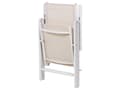 Miniatyrbilde 9 av 11: 7-delt hagespisesett Beige pulverlakkert aluminiumsramme og spisebord i textilene med 6 sammenleggbare stoler Moderne design