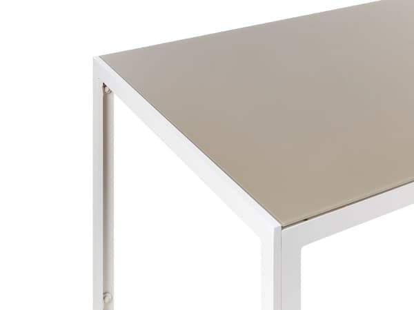 7-delt hagespisesett Beige pulverlakkert aluminiumsramme og spisebord i textilene med 6 sammenleggbare stoler Moderne design
