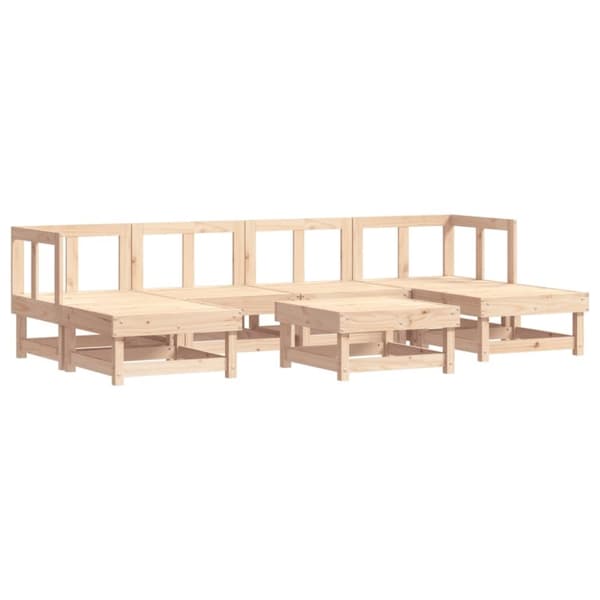 vidaXL Hagesofagruppe 7 deler heltre furu