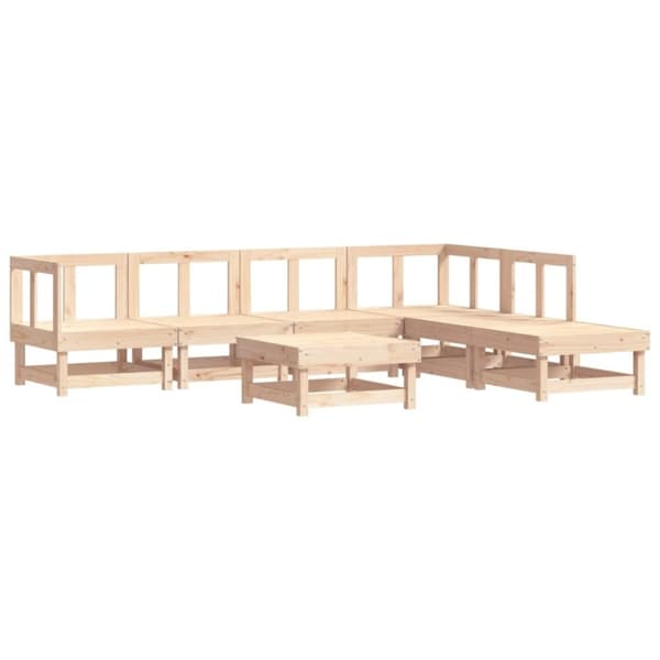 vidaXL Hagesofagruppe 7 deler heltre furu