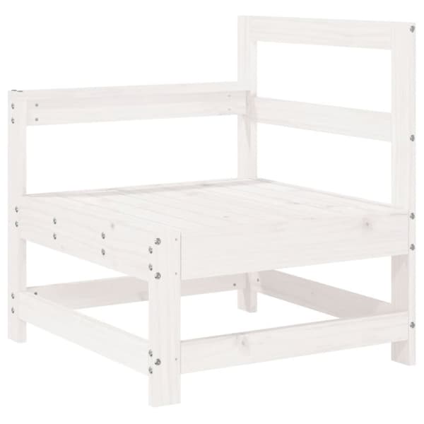 vidaXL Hagesofagruppe 8 deler hvit heltre furu
