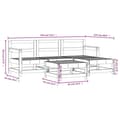 Miniatyrbilde 7 av 7: vidaXL Hagesofagruppe hvit 5 deler heltre furu