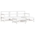Miniatyrbilde 2 av 7: vidaXL Hagesofagruppe hvit 5 deler heltre furu