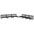 Miniatyrbilde 2 av 5: vidaXL Hagesofagruppe 6 deler svart heltre furu