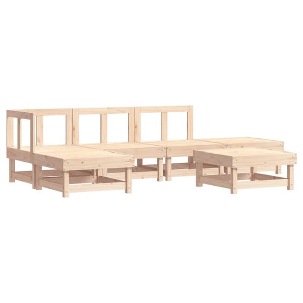 vidaXL Hagesofagruppe 6 deler heltre furu