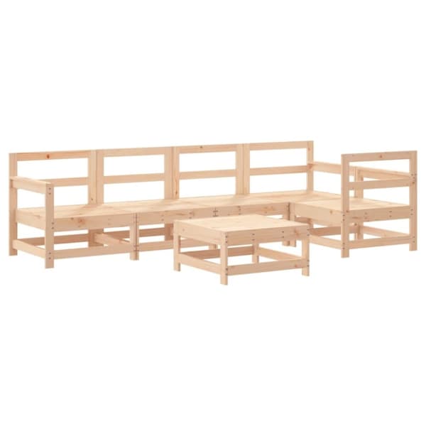 vidaXL Hagesofagruppe 6 deler heltre furu