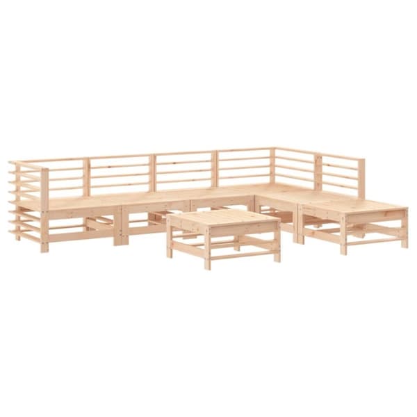 vidaXL Hagesofagruppe 7 deler heltre furu
