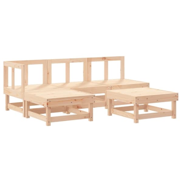 vidaXL Hagesofagruppe 5 deler heltre furu