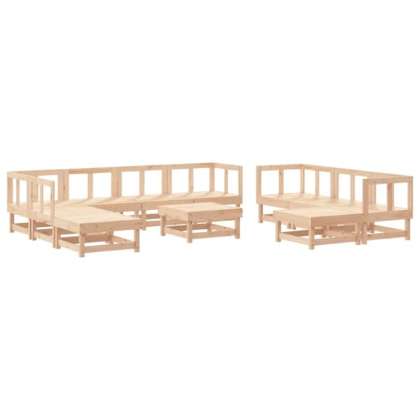vidaXL Hagesofagruppe 11 deler heltre furu