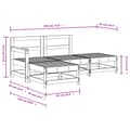 Miniatyrbilde 7 av 7: vidaXL Hagesofagruppe 4 deler heltre furu