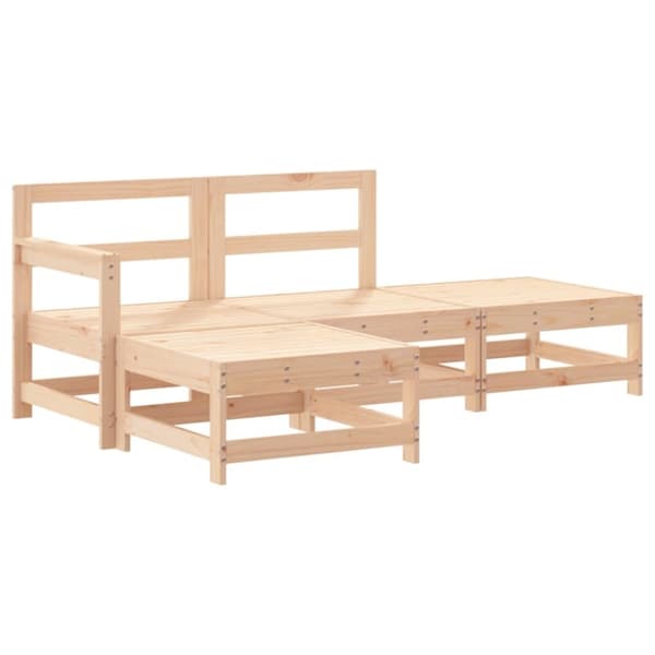 vidaXL Hagesofagruppe 4 deler heltre furu