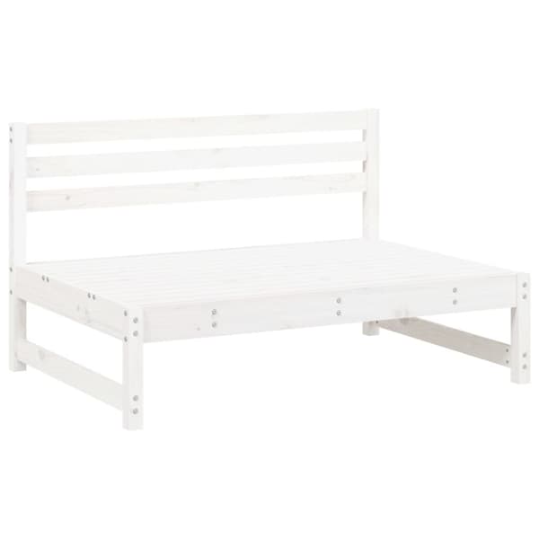 vidaXL Hagesofagruppe 6 deler hvit heltre furu