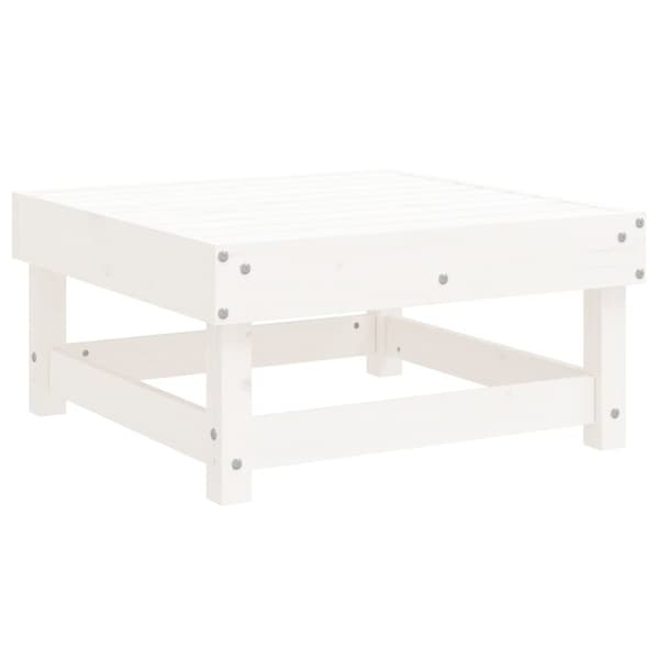 vidaXL Hagesofagruppe 7 deler hvit heltre furu